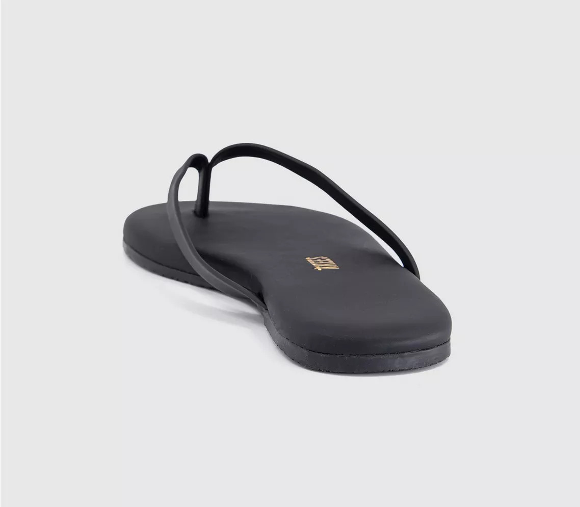 TKEES The Boyfriend Flip Flops Black - Women’s Sandals | Office Shoes (UK)