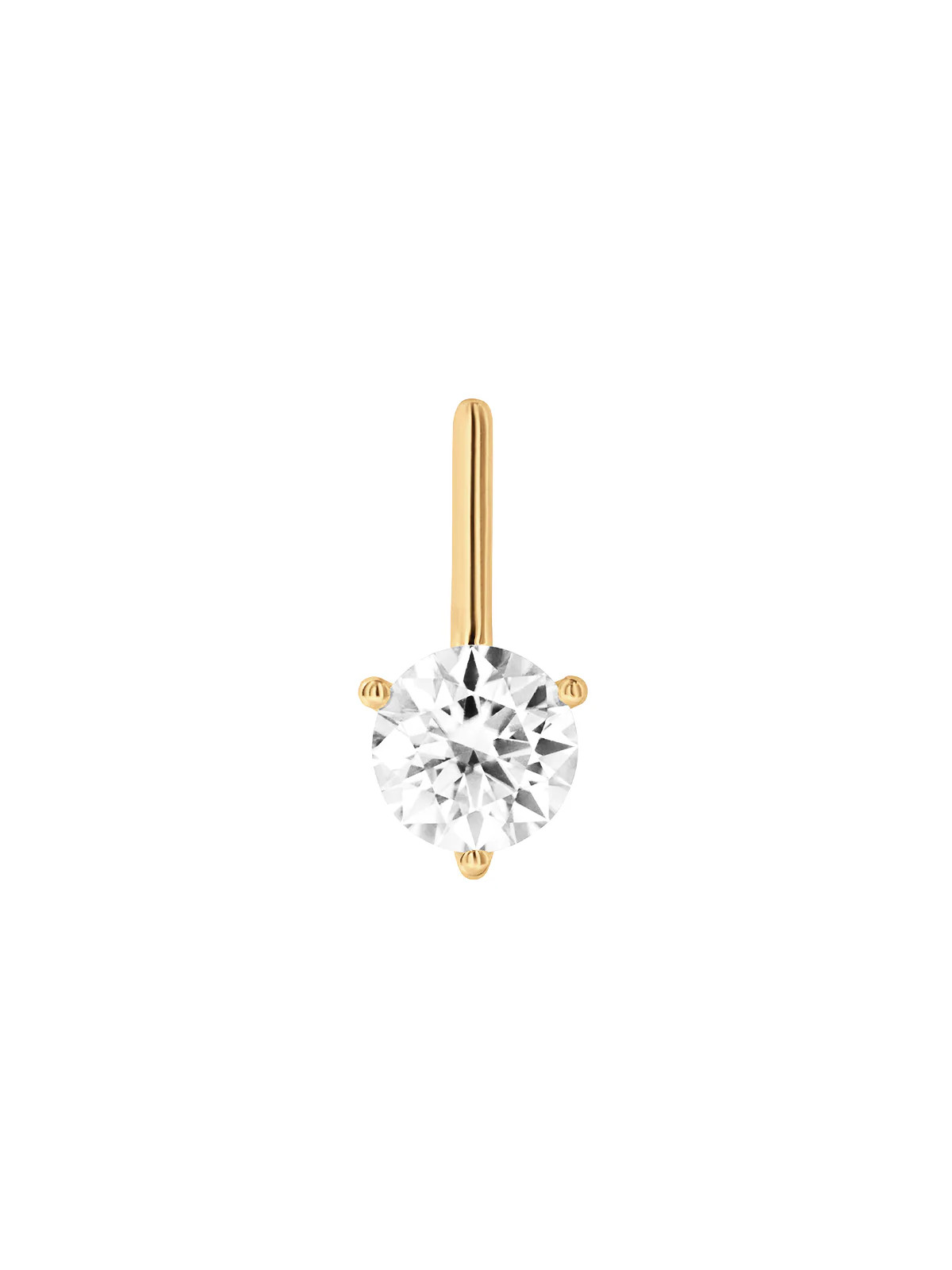 HENDRY ROUND-CUT BAR STUD EARRING IN MOISSANITE | Dorsey