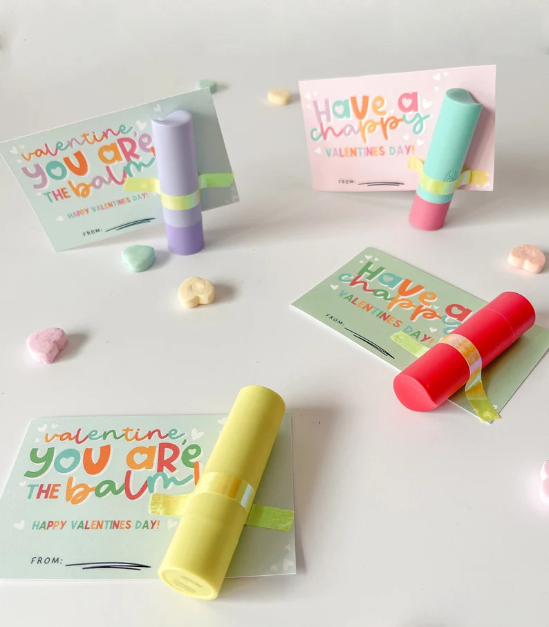 Chapstick Kids Valentine Printables, You Are the Balm, Have a Chappy, Classroom Kids Valentine Gi... | Etsy (US)