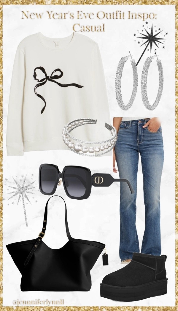 A casual with subtle sparkle look for NYE! This would be perfect for those last minute errands we always have to run! 

#LTKSeasonal #LTKootd #LTKHoliday