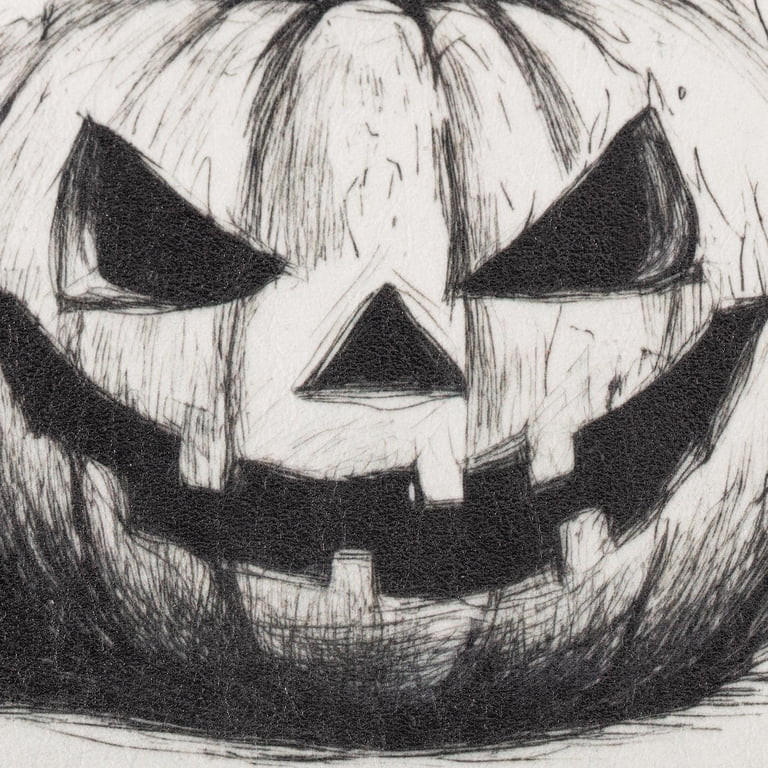 My Texas House Framed Halloween Black and White Pumpkin Art Print 9x11 | Walmart (US)