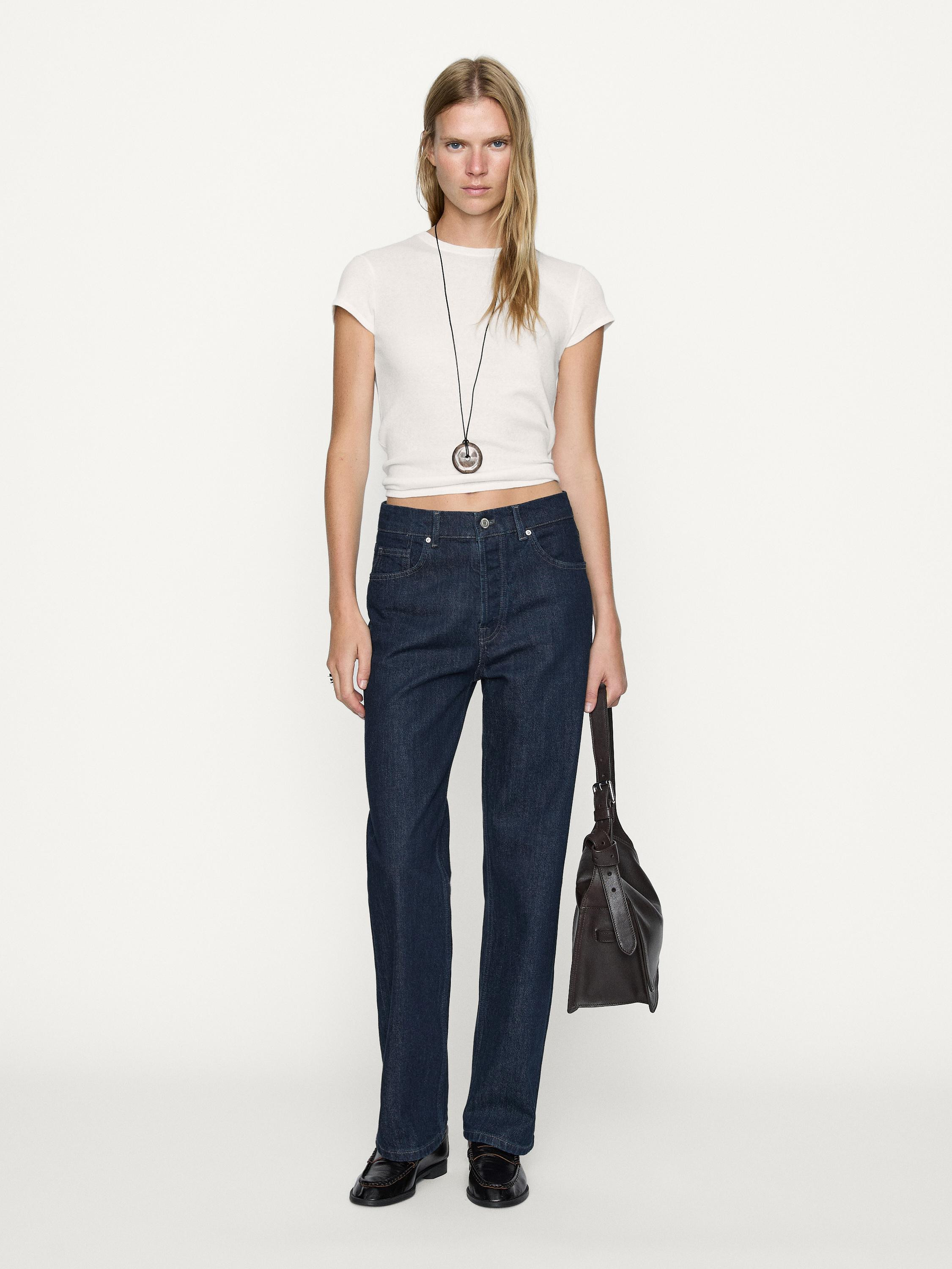 Mid-rise straight-leg comfort jeans | Massimo Dutti US