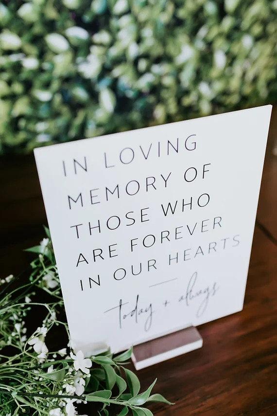 In Loving Memory Of Those Who Are Forever in Our Hearts Modern | Etsy | Etsy (US)