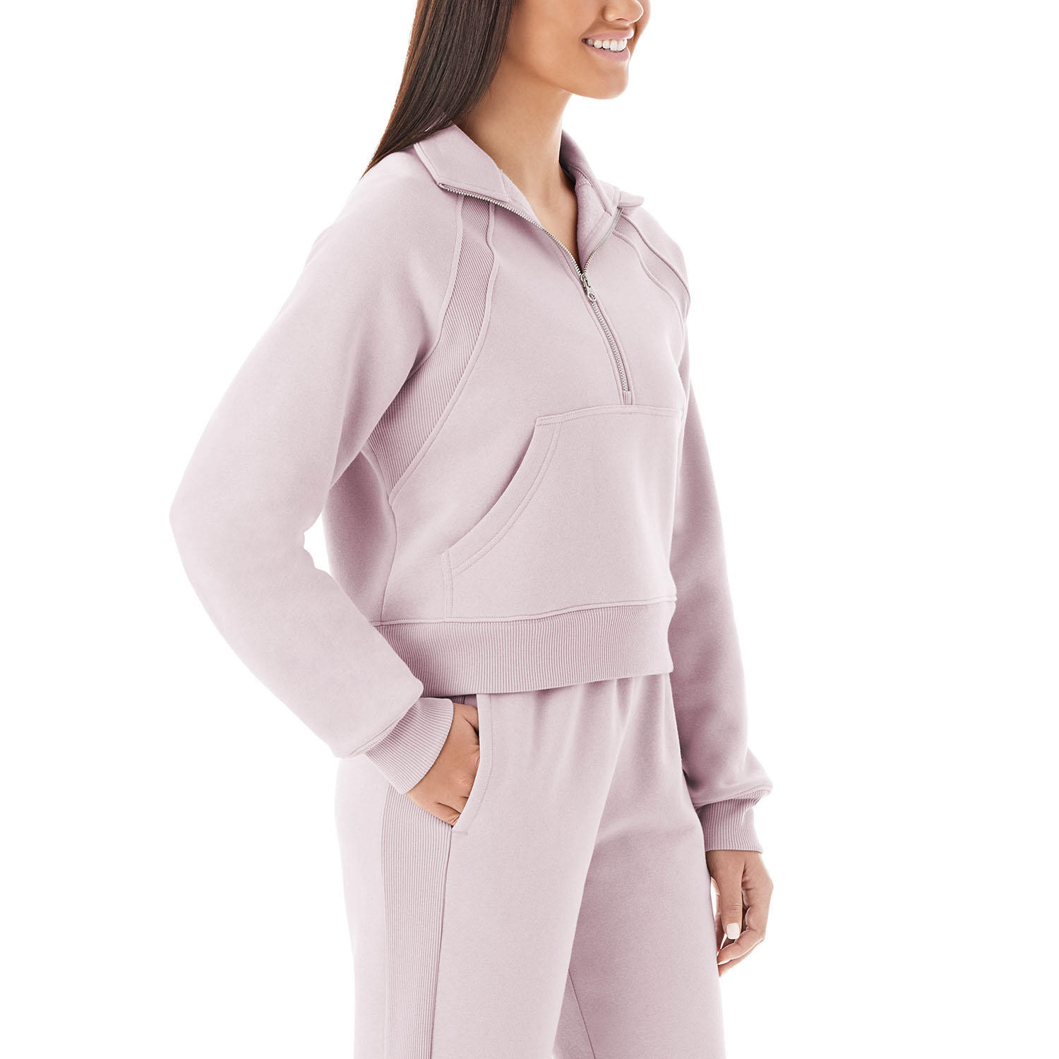 Member's Mark Women's Fleece Half-Zip Pullover Pink XL:- Pink - Online Only, XL | Sam's Club