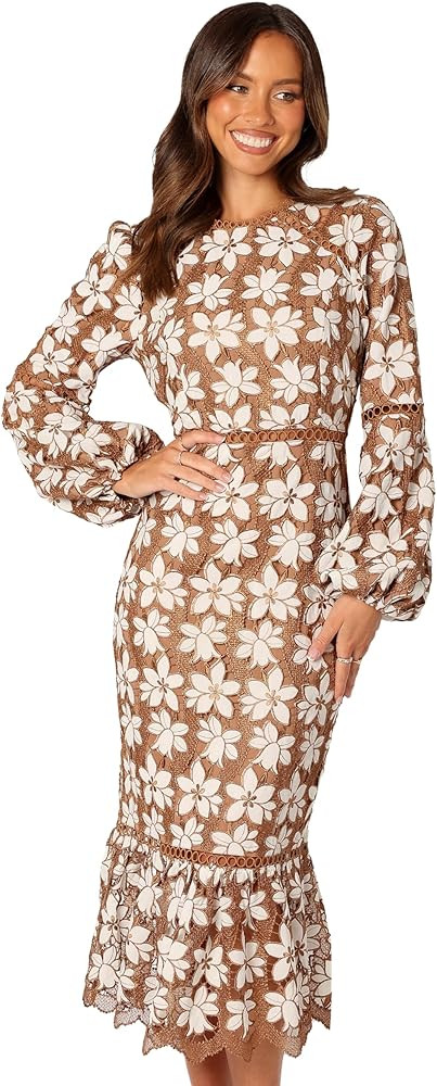 Petal & Pup Women's Pierre Long Sleeve Lace Maxi Dress | Amazon (US)