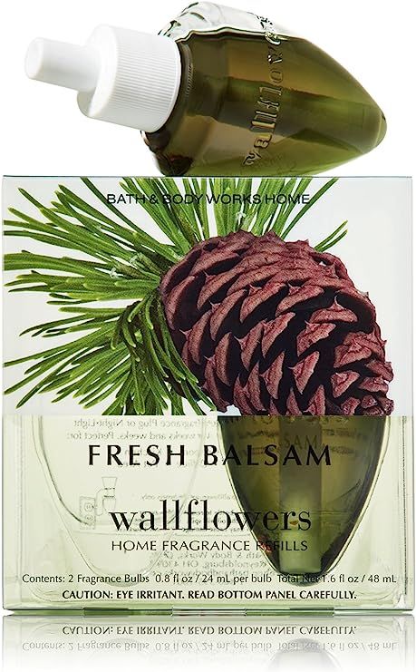 Bath & Body Works Fresh Balsam Wallflower Refill Signature Collection 2 bulbs | Amazon (US)