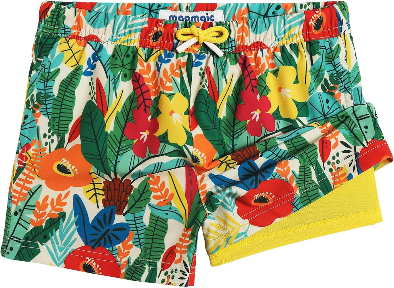 maamgic Boys Swim Trunks with Compression Liner Toddler Stretch Swim Shorts | Amazon (US)
