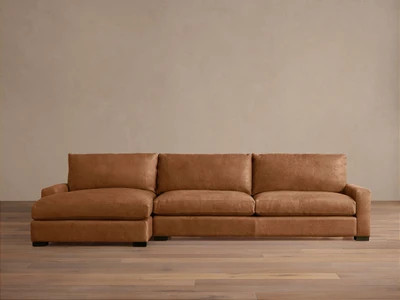 Remington Leather Two-Piece Chaise Sectional | Arhaus | Arhaus