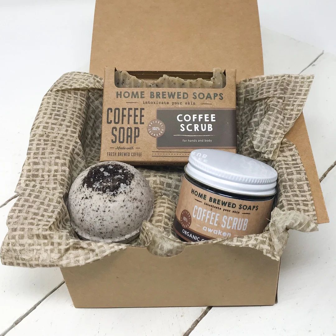 Coffee Bath Gift Set, Coffee Bath Set for Women, Coffee Gift Ideas, Coffee Lovers Gift Box, Coffe... | Etsy (US)