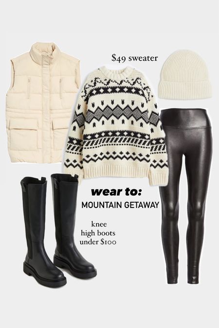 outfit inspo, winter style, Spanx, leggings, oversized vest

#LTKSeasonal #LTKHoliday #LTKunder100
