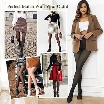 Fleece Lined Tights Women Fake Translucent Pantyhose Leggings High Waist Thermal Winter Warm Thic... | Amazon (US)