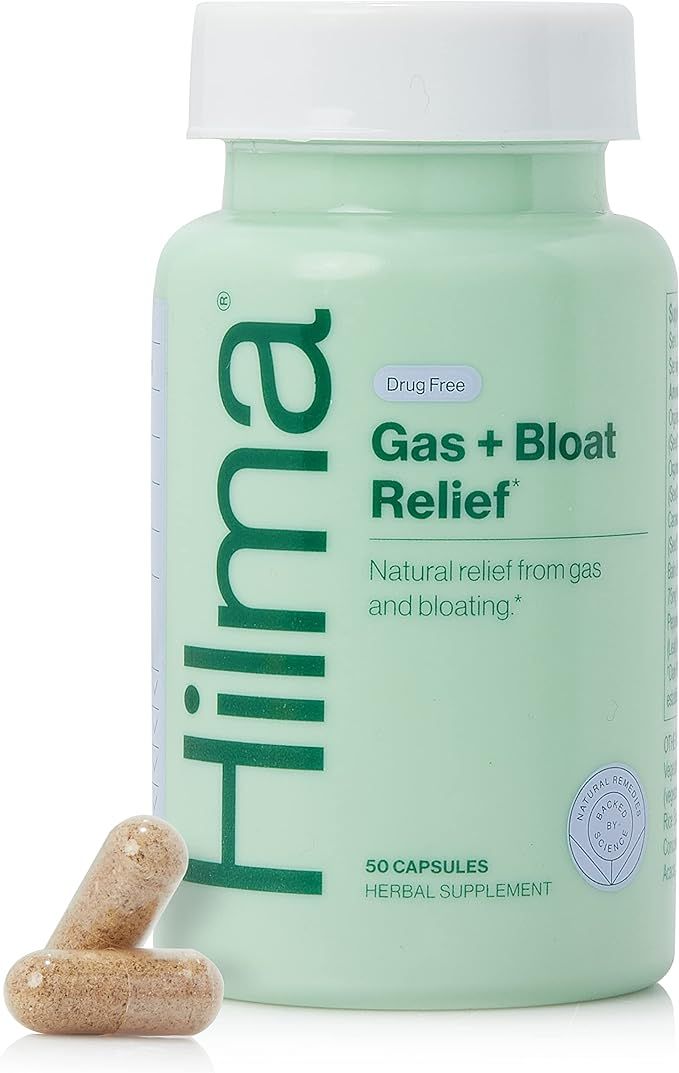 Hilma Natural Gas & Bloating Relief - with Lemon Balm, Fennel & Peppermint Leaf - Doctor Formulat... | Amazon (US)