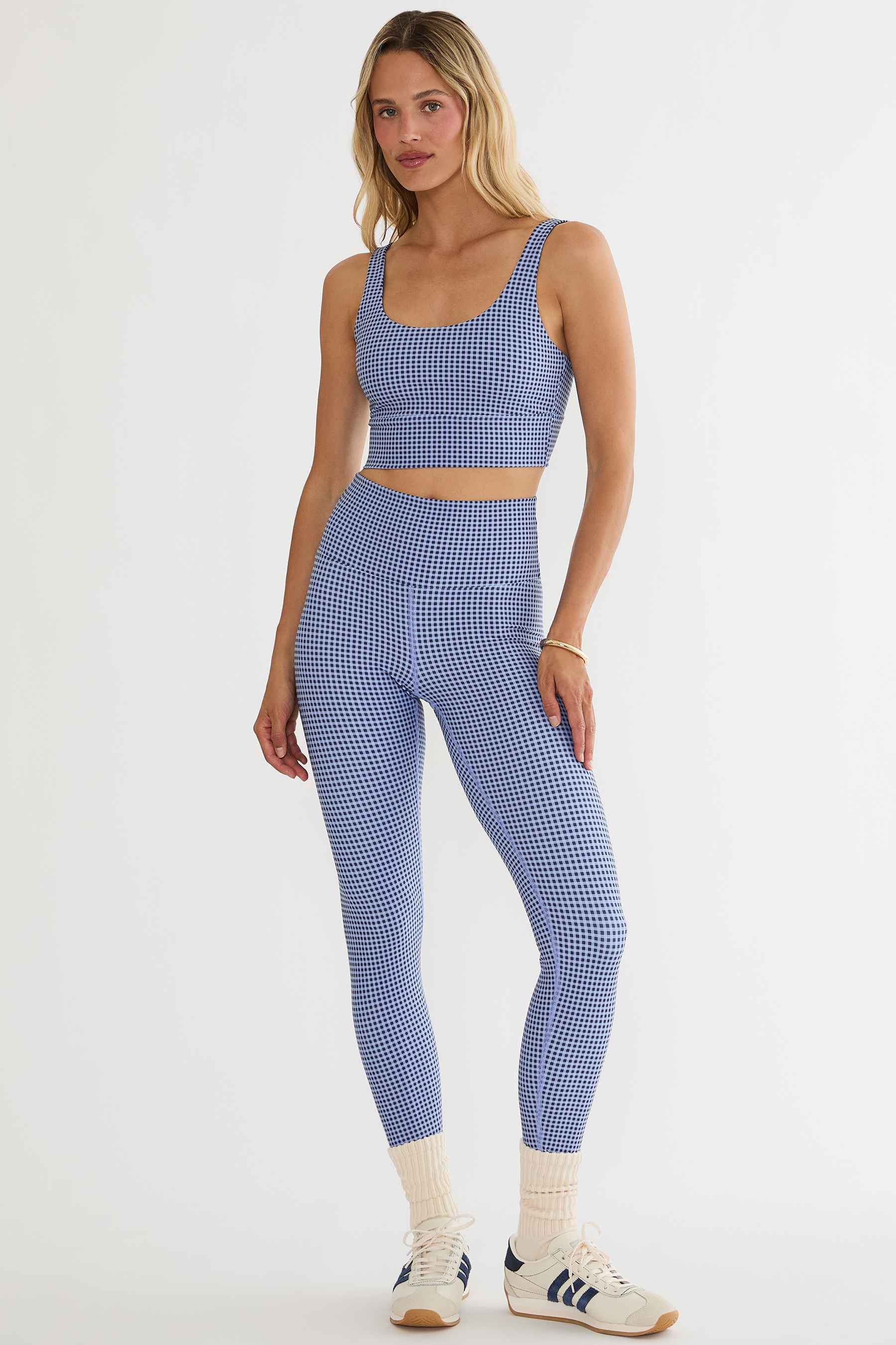 Piper Legging Blue Gingham | Blue Gingham Print Legging | Beach Riot | Beach Riot