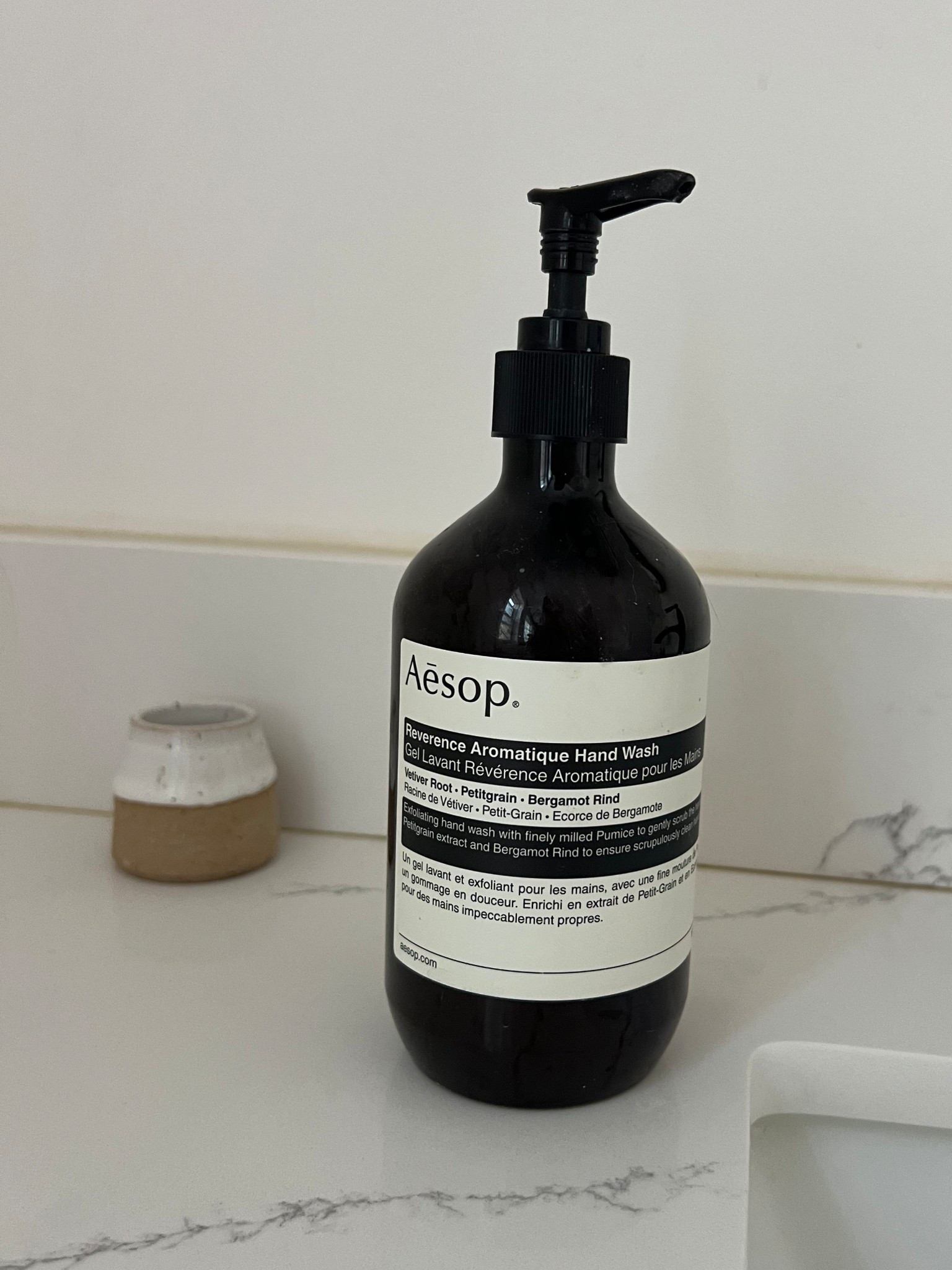 Favorite hand soap in bathroom. Has little exfoliating texture and smells heavenly 

#LTKFindsUnder50 #LTKHome