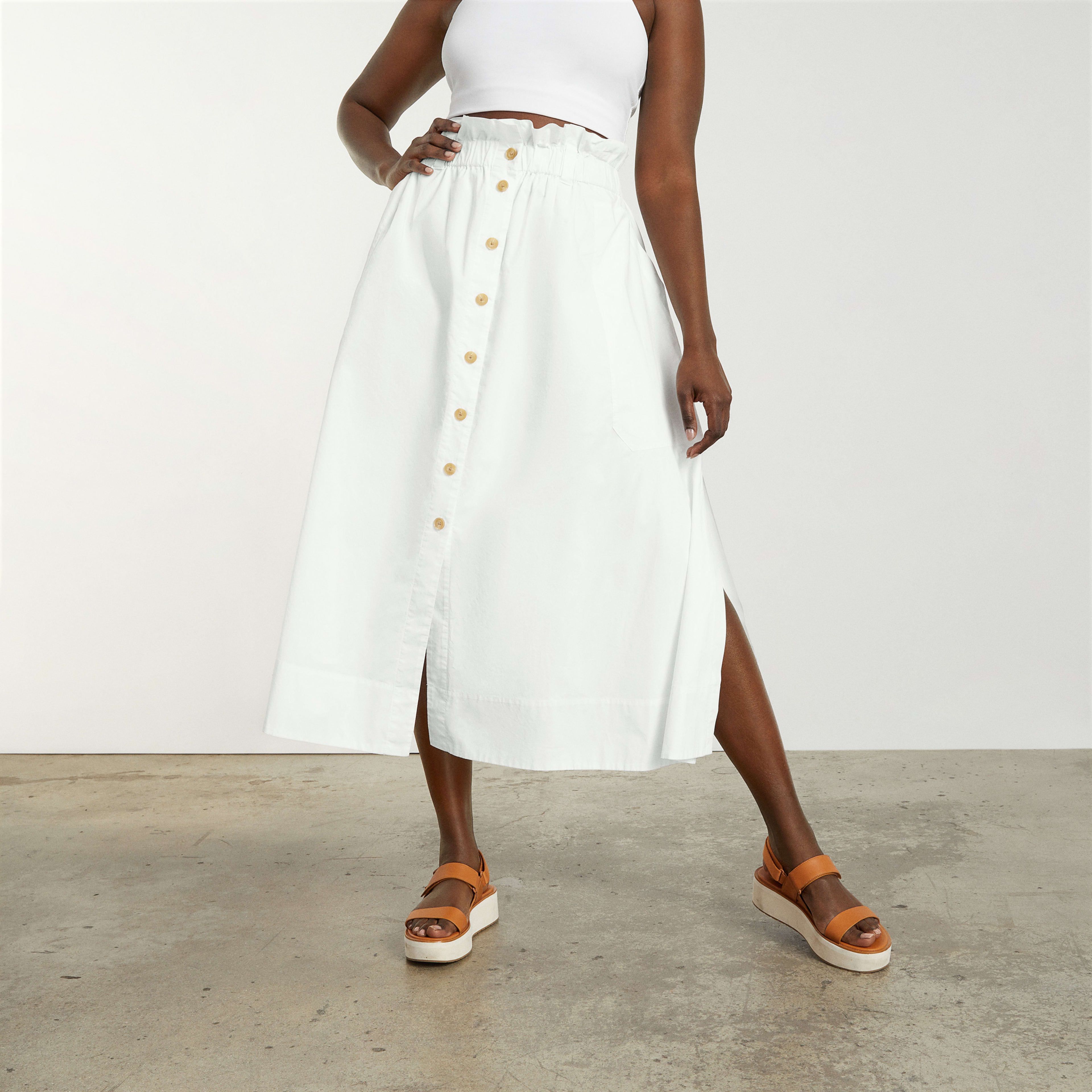 The Easy Button-Front Skirt | Everlane