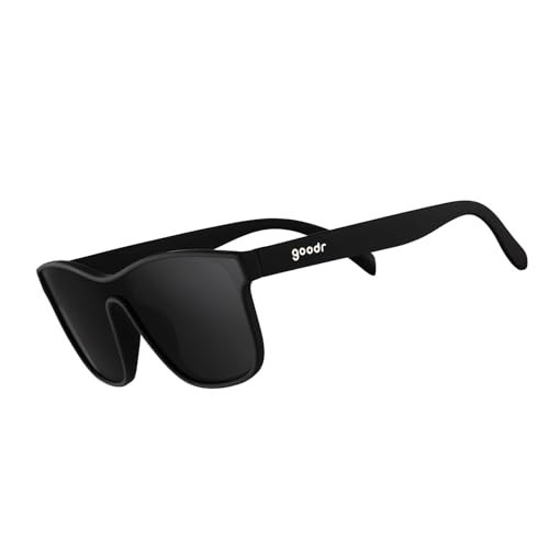 goodr The Future is Void Sunglasses Polarized Sunglasses, Medium Sized (VRG), Black Solid Frames with Black Non-Reflective Glare Reducing Lenses, UV400 Protection, No Slip, No Bounce | Amazon (US)