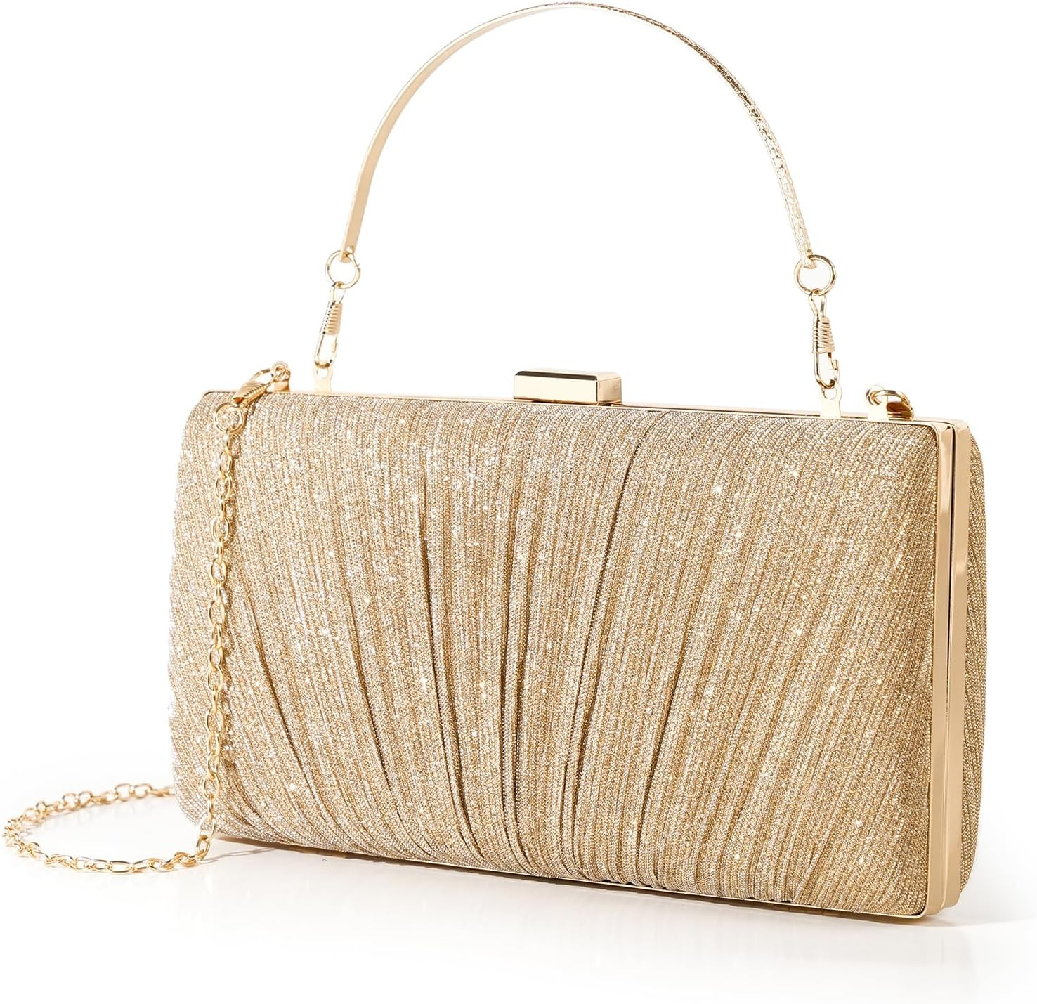Kseymeir Clutch Purses for Women Pleated Evening Handbag with Chain Prom, Cocktail, and Wedding | Amazon (US)