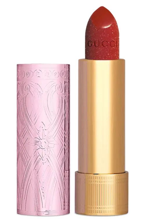 Gucci Holiday Glitter Lipstick in 505 Janet Rust at Nordstrom | Nordstrom