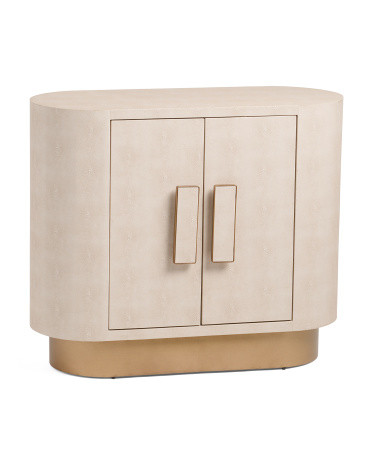Rounded Faux Shagreen 2 Door Cabinet | Bedroom | Marshalls | Marshalls