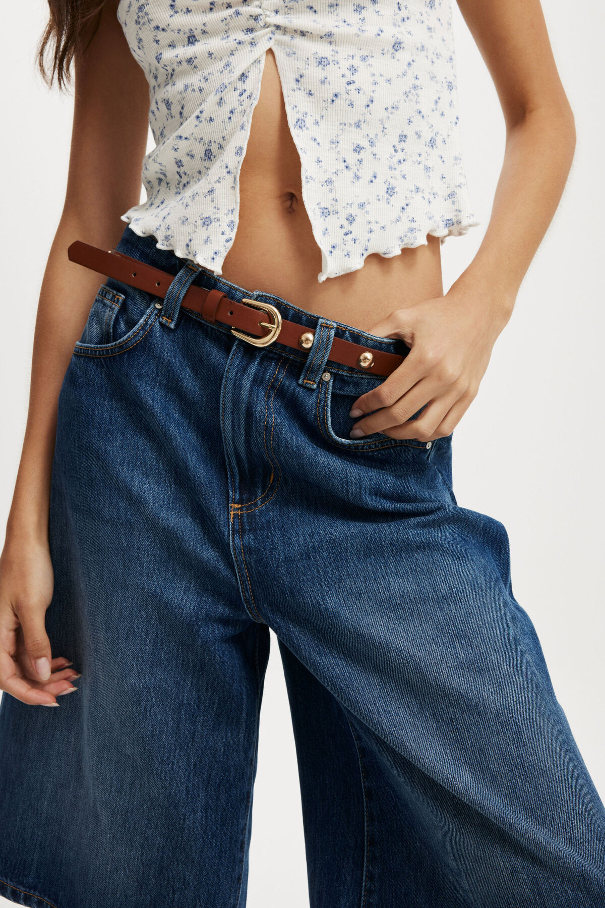 Lyocell Wide Denim Jort | Cotton On (UK)