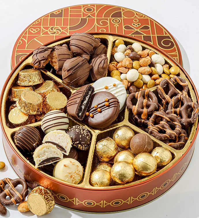 Delightful Chocolate Embossed Tin | Simply Chocolate