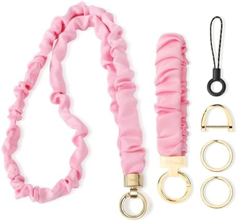 WEESMILE 2 Pcs Retractable Scrunchie Lanyard & Keychain Wristlet, Cute Key Lanyards for ID Badge ... | Amazon (US)