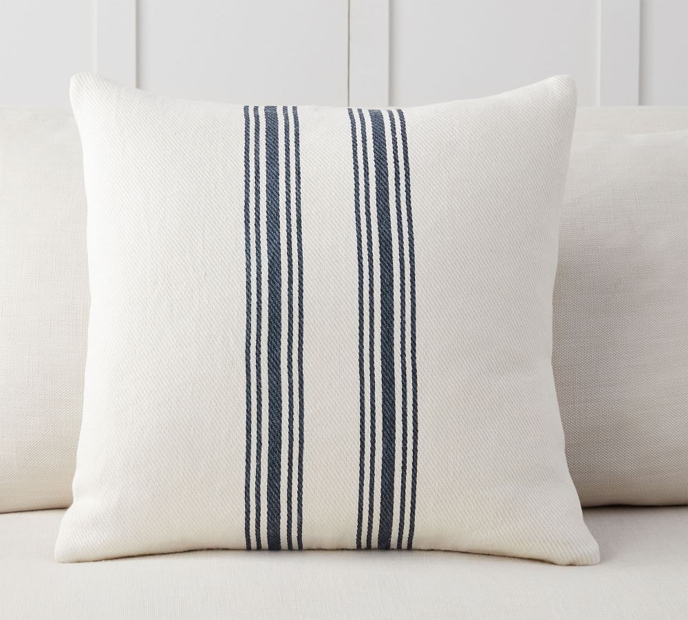 Culver Grainsack Striped Reversible Pillow Covers | Pottery Barn (US)