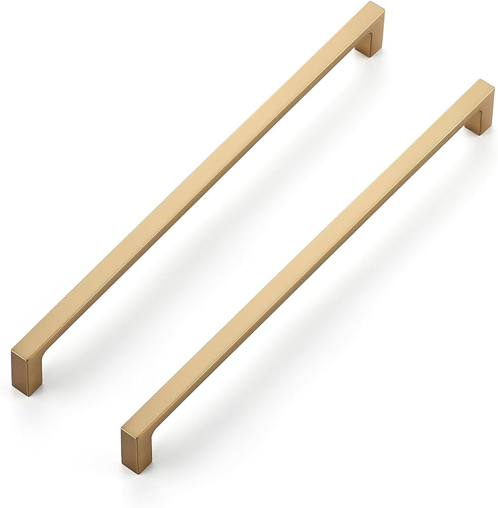 Ravinte 10-Pack 10-Inch Solid Square Cabinet Pulls - Champagne Bronze Handles for Kitchen Cabinet... | Amazon (US)