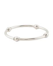 Made In Mexico Sterling Silver Stationed Ball Bangle Bracelet | TJ Maxx