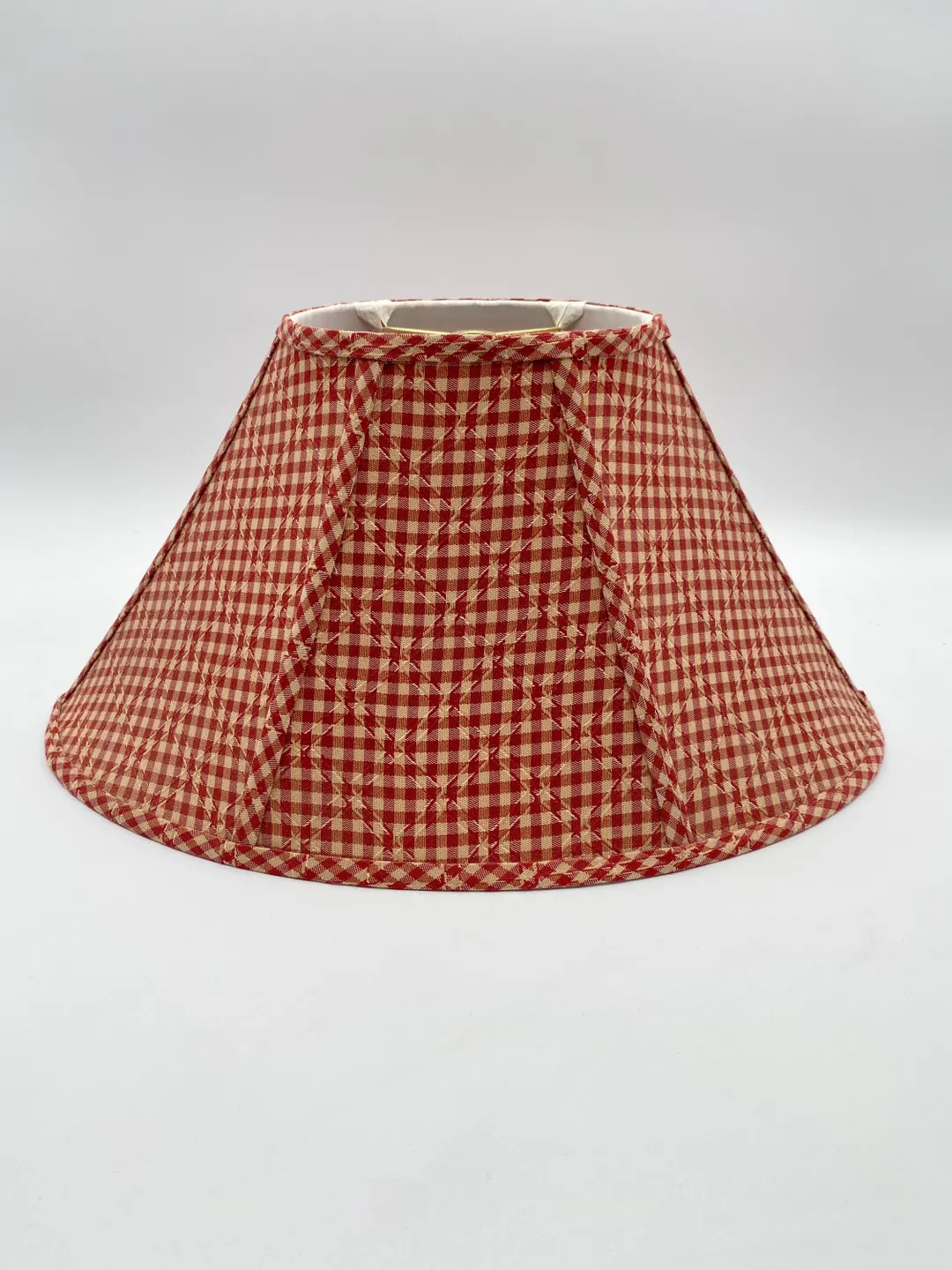 Newbury Red Gingham Lampshade, Oval Bell Shape Lampshade - Etsy | Etsy (US)