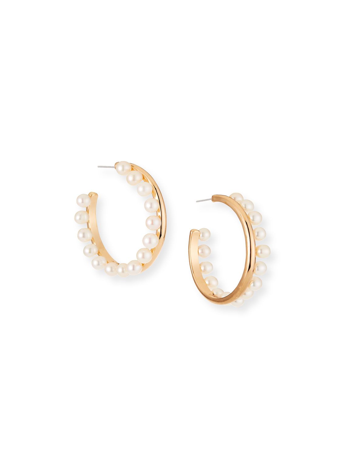 Pearl Fringe Hoop Earrings | Neiman Marcus