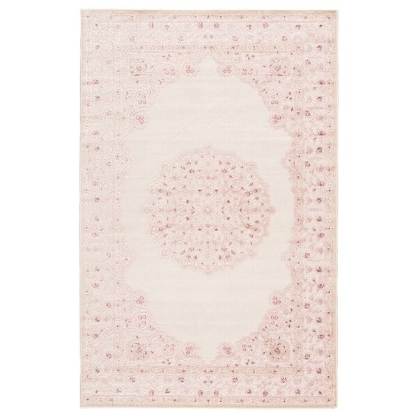 Fontanne Oriental Pink/White/Cream Area Rug | Wayfair North America