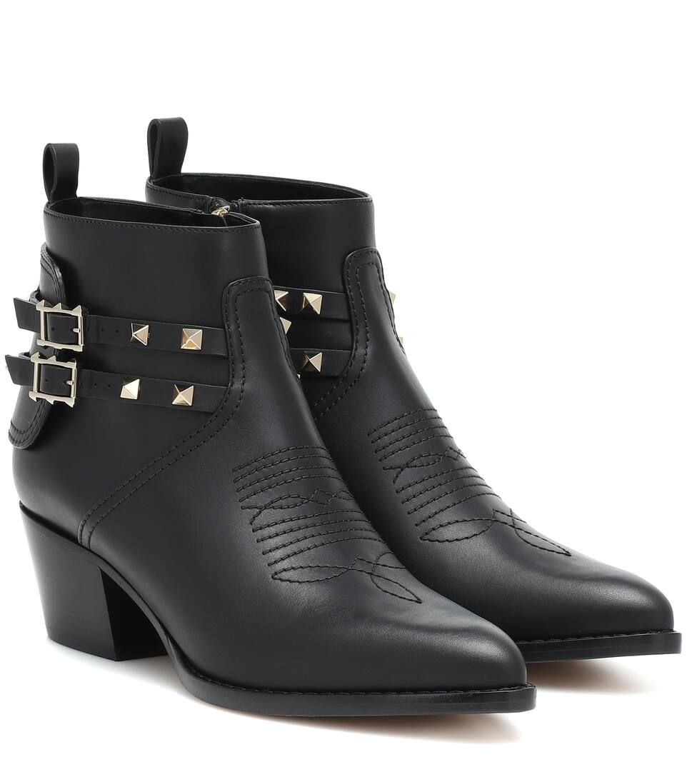Valentino Garavani leather ankle boots | Mytheresa (INTL)