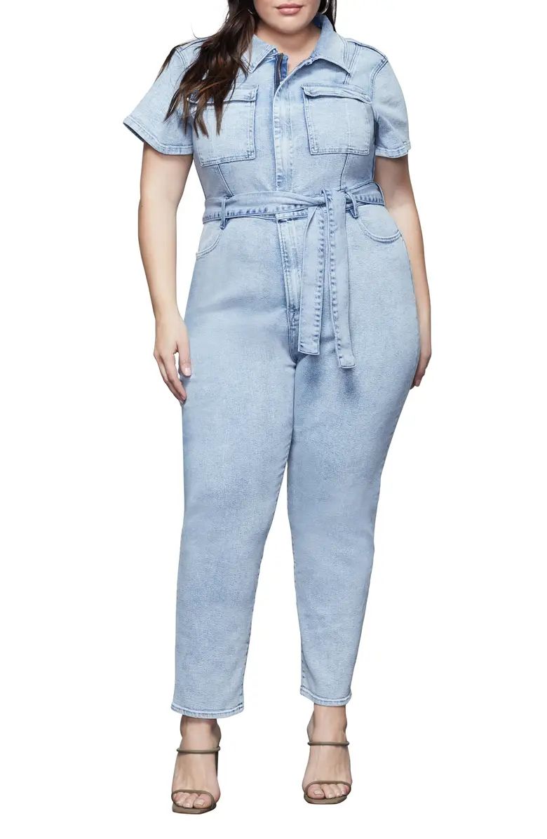 Fit For Success Belted Denim Jumpsuit | Nordstrom | Nordstrom