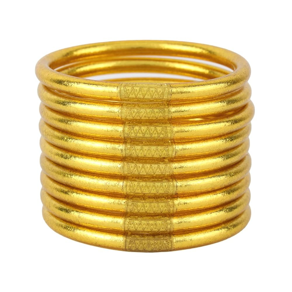 BuDhaGirl Gold All Weather Bangles (AWB) - Serenity Prayer | Amazon (US)