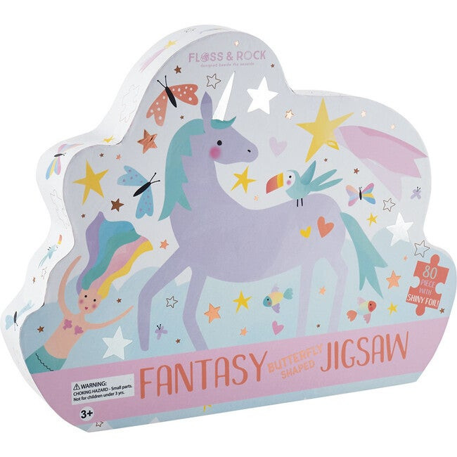 Fantasy Butterfly Shaped 80-Piece Puzzle | Maisonette