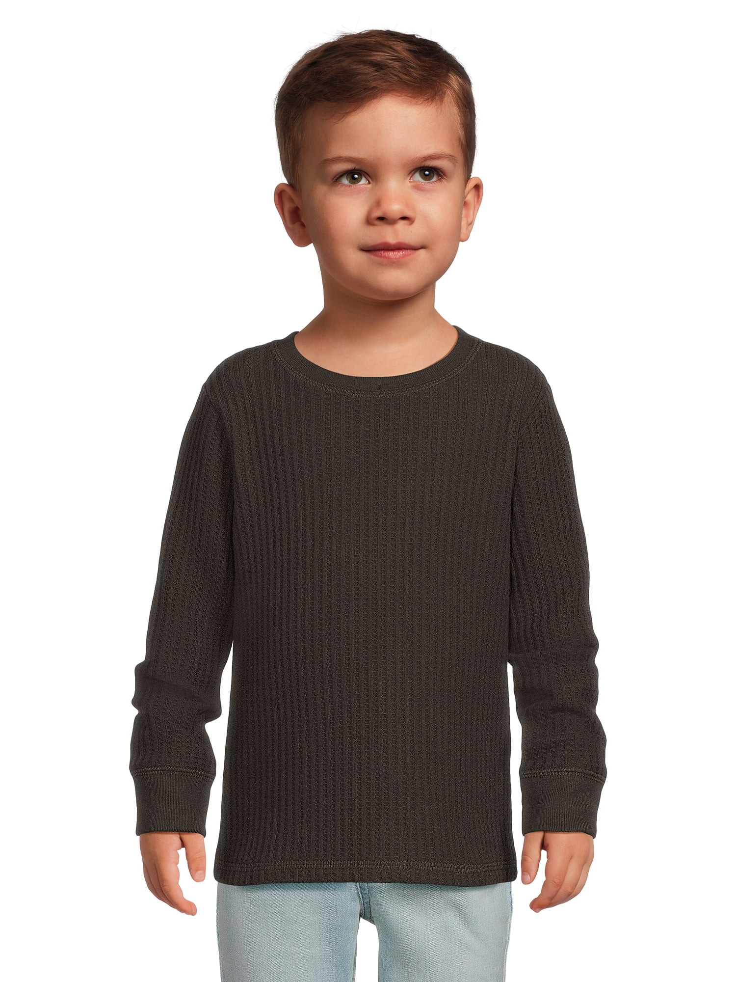 Garanimals Toddler Boy Long Sleeve Waffle Knit T-Shirt, Sizes 12M-5T | Walmart (US)
