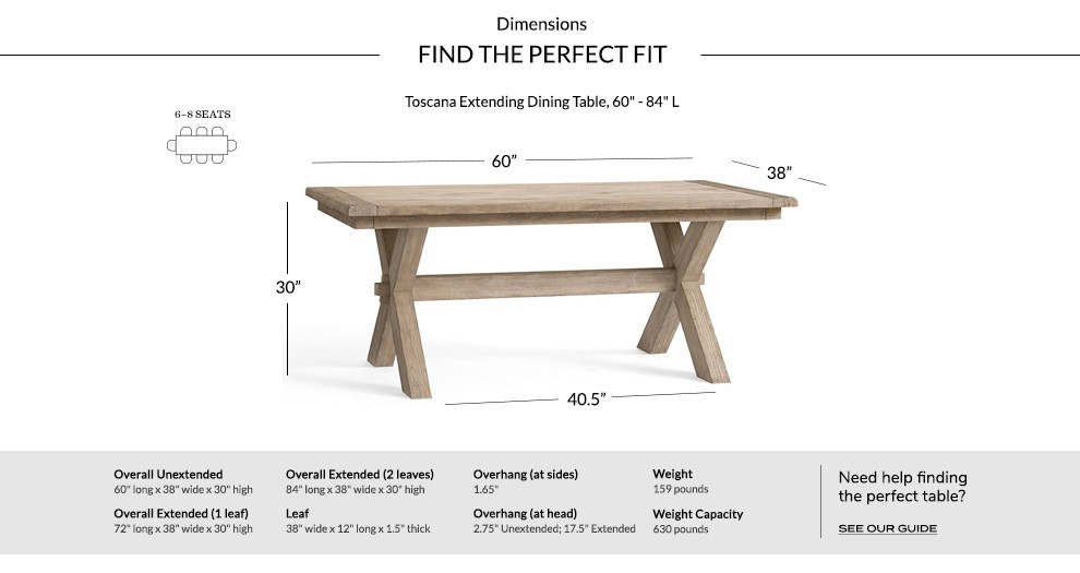 Toscana Extending Dining Table - Seadrift | Pottery Barn (US)