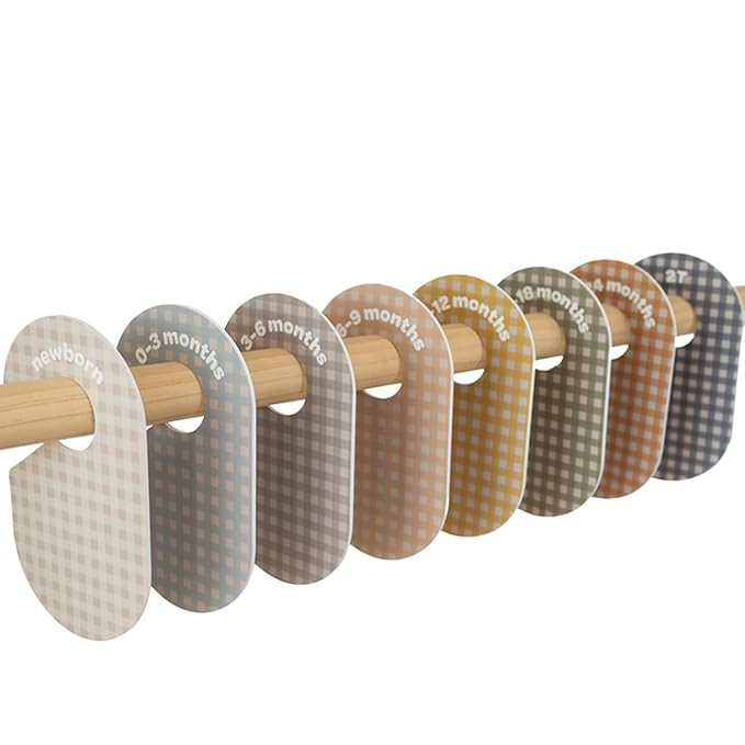 3 Sprouts Baby Closet Dividers Set of 8 - Clothes Organizer Toddler Hanger, Double-Sided Size Lab... | Amazon (US)