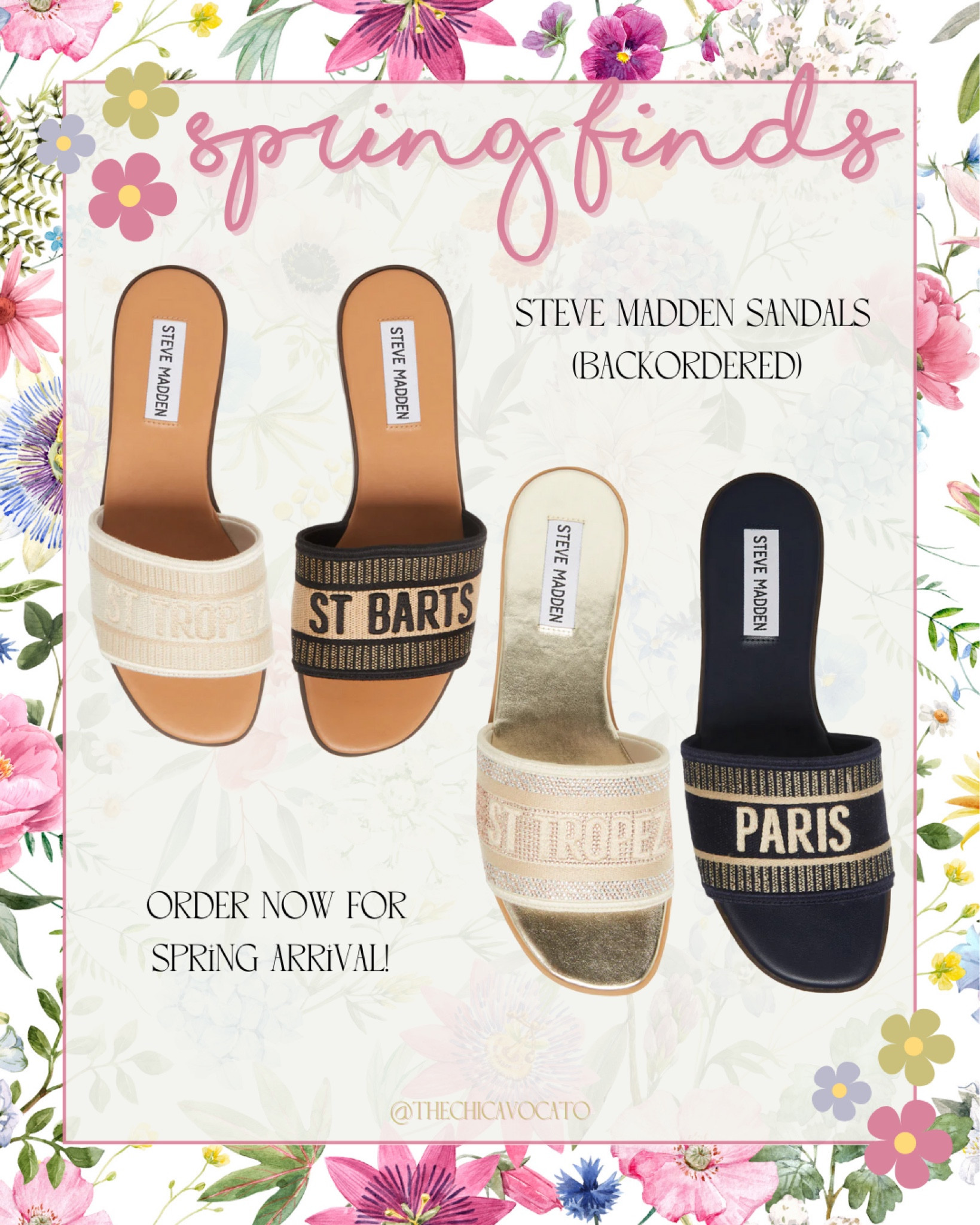 Spring Finds 
Steve Madden Sandals 
Designer look alike! 

Backordered (order now for spring arrival) 

#stevemadden #springsandals #designerlookalike #designervibes #affordablesandals 

#LTKshoecrush #LTKstyletip #LTKSeasonal