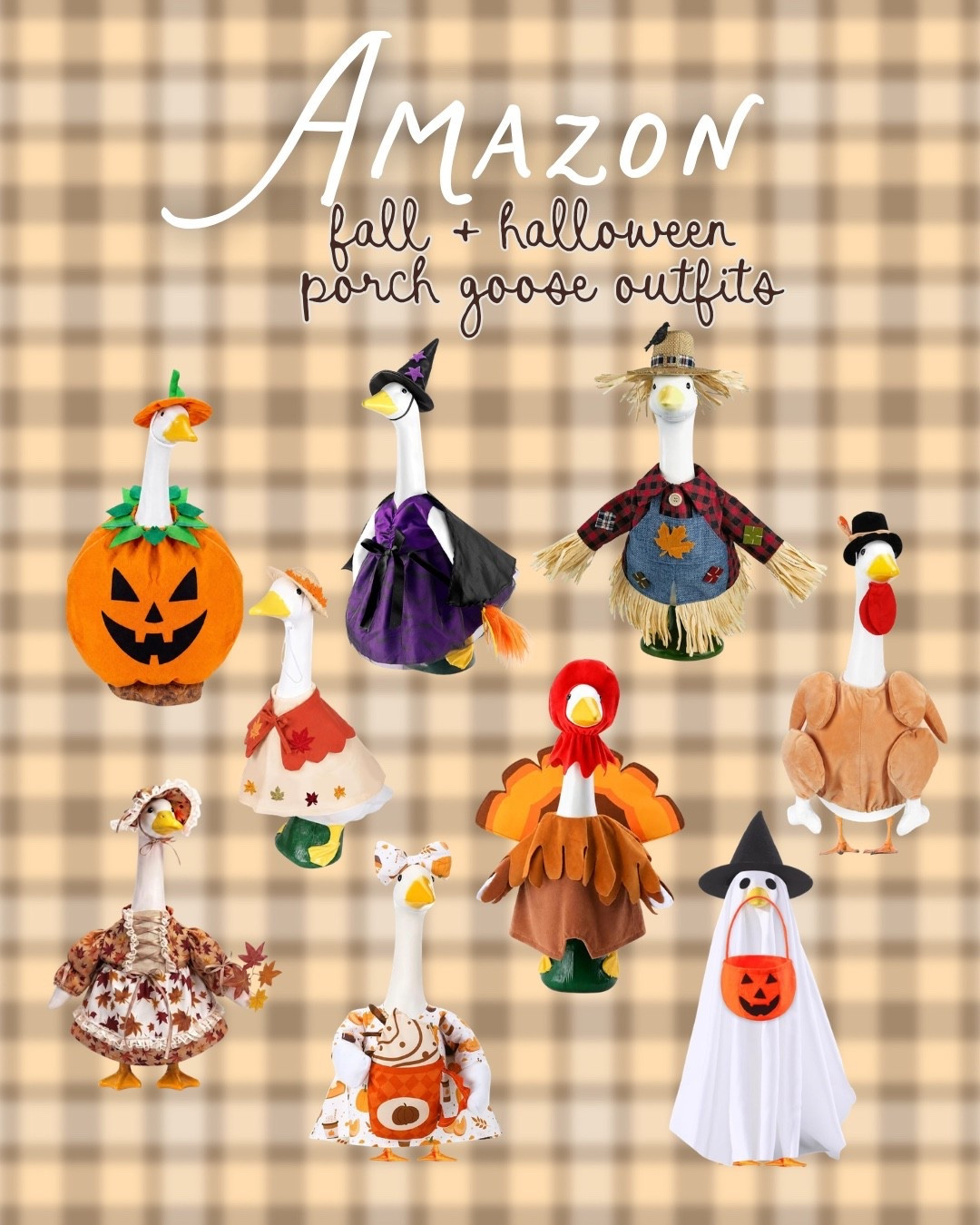 fall and halloween porch goose outfit ideas!!

#LTKHome #LTKSeasonal