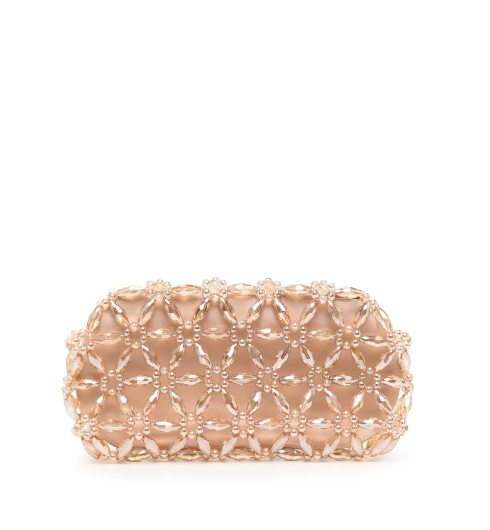 0711 Tebea bead-embellished Clutch Bag | Gold | FARFETCH | Farfetch Global
