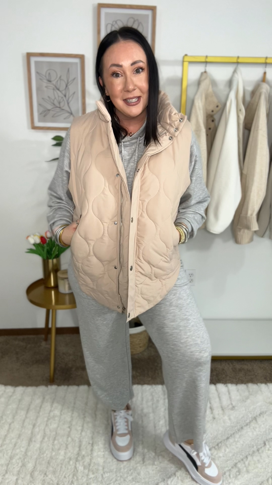 Love this quilted vest from Amazon!  The perfect fit over any casual outfit this winter! 
XL vest
XL top
Large pants
Shoes run tts

#LTKMidsize #LTKOver40 #LTKFindsUnder50