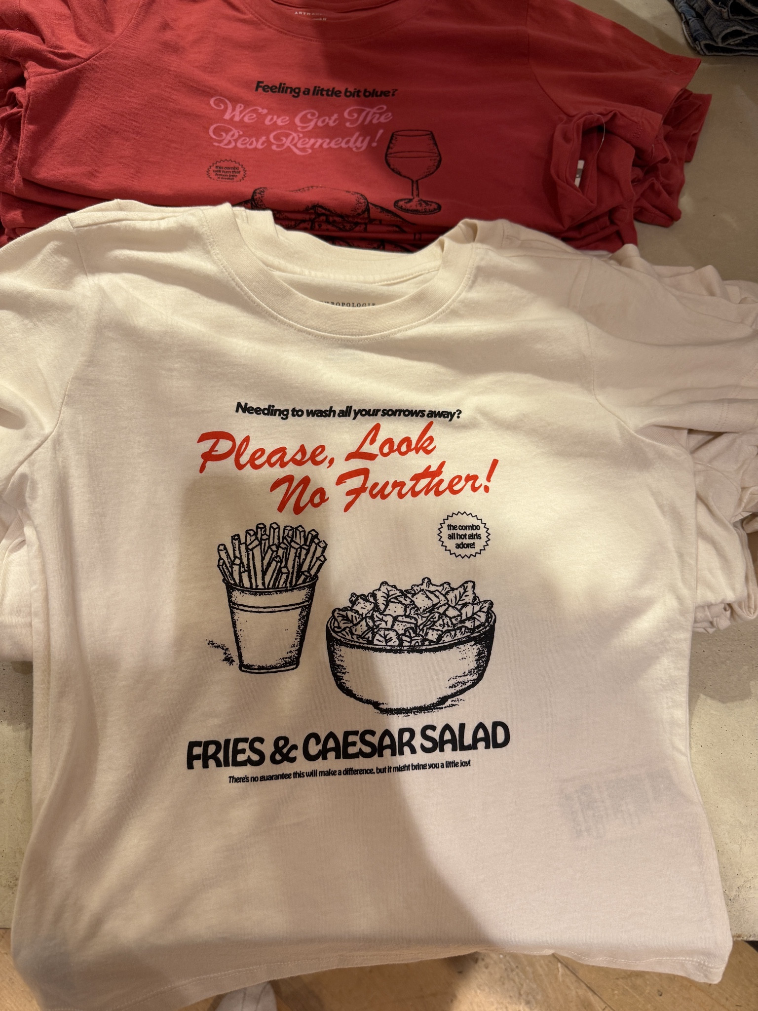 Graphic T-shirts just look good with everything! Who can resist a Caesar salad salad and french fries fries?!? 


#LTKOver40 #LTKfoodie #LTKSeasonal