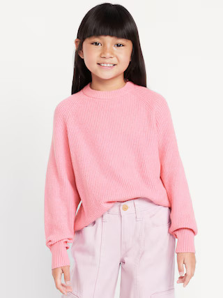 SoSoft Long-Sleeve Ribbed Sweater for Girls | Old Navy (US)