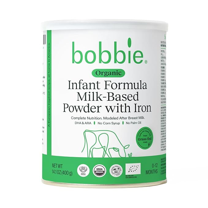 Bobbie Organic Infant Formula, Milk Based Powder with Iron, DHA and Vitamin D, Modeled After Brea... | Amazon (US)