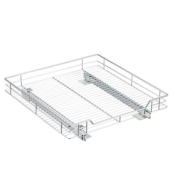 Chrome Roll-Out Cabinet Drawers | The Container Store