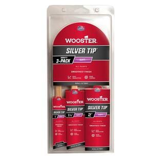 Wooster 1 in. Thin Angle Sash, 1-1/2 in. Angle Sash and 2 in. Flat Trim Silver Tip Brush Set (3-P... | The Home Depot
