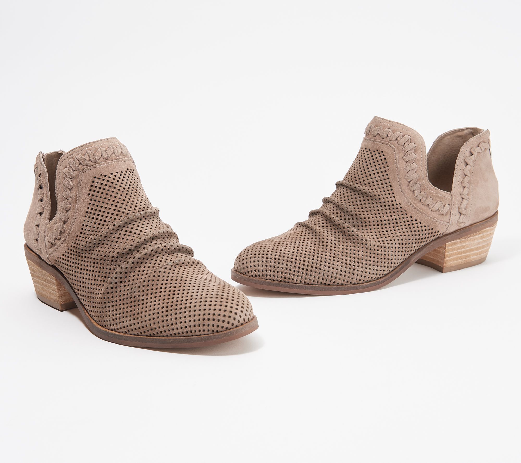 Vince Camuto Perforated Suede Ankle Booties - Palmina | QVC