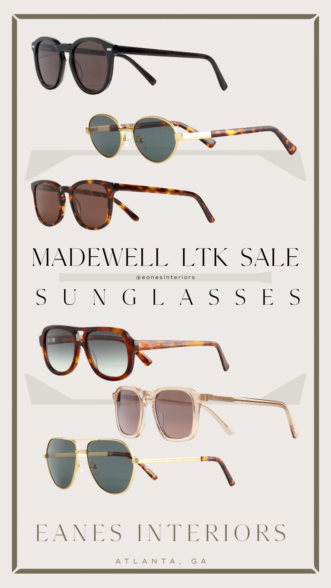 Labor Day steals from Madewell 🛍️✨
I’m obsessed with all of these timeless pieces sunglasses in the cutest styles! 

➡️ Don’t miss out—Madewell sales are that good. Shop them now while they last!

#eanesinteriors #madewellstyle #madewellfinds #madewelljeans #balloonjeans #denimtank #madewellbag #stripedshirt #madewellsale #labordaysale #ltkfallfashion #ltkstyle #ltkunder100 #denimlove #neutralstyle #closetstaples #madewellcloset #ltkseasonalstyle


#LTKStyleTip #LTKSaleAlert #LTKxMadewell
